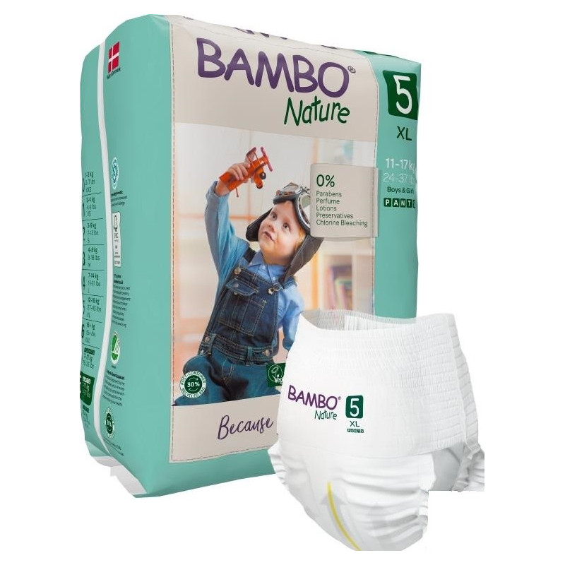 Pieluchomajtki dla dzieci Bambo Nature 5  11-17 kg,  A'19