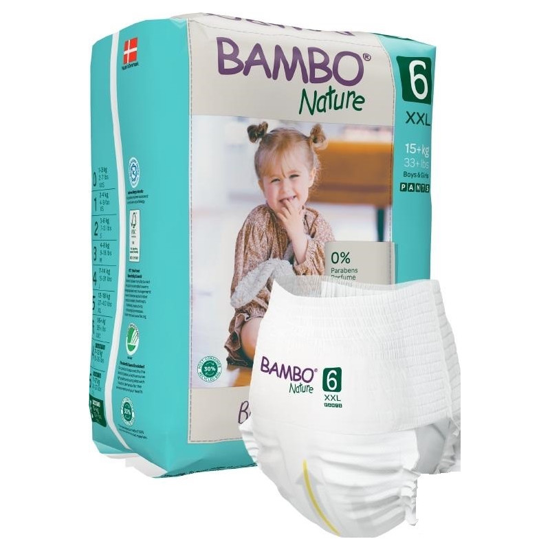 Pieluchomajtki dla dzieci Bambo Nature 6  15+ kg,  A'18