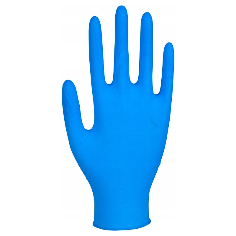 Rękawice nitrylowe bezpudrowe, niebieskie M  A'100
