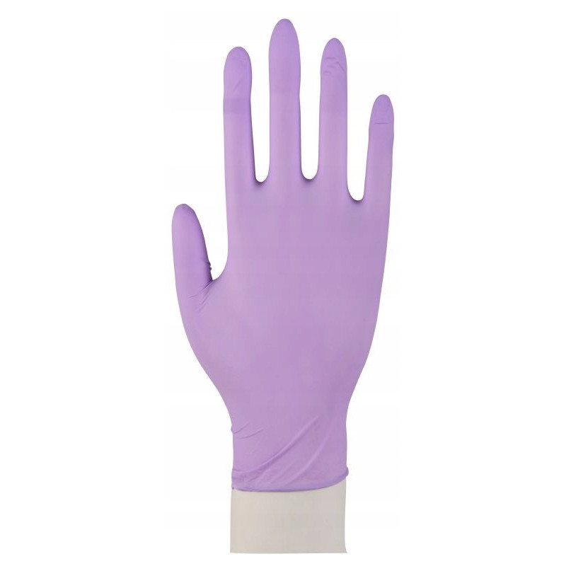 Rękawice nitrylowe bezpudrowe, fioletowe S  A'100
