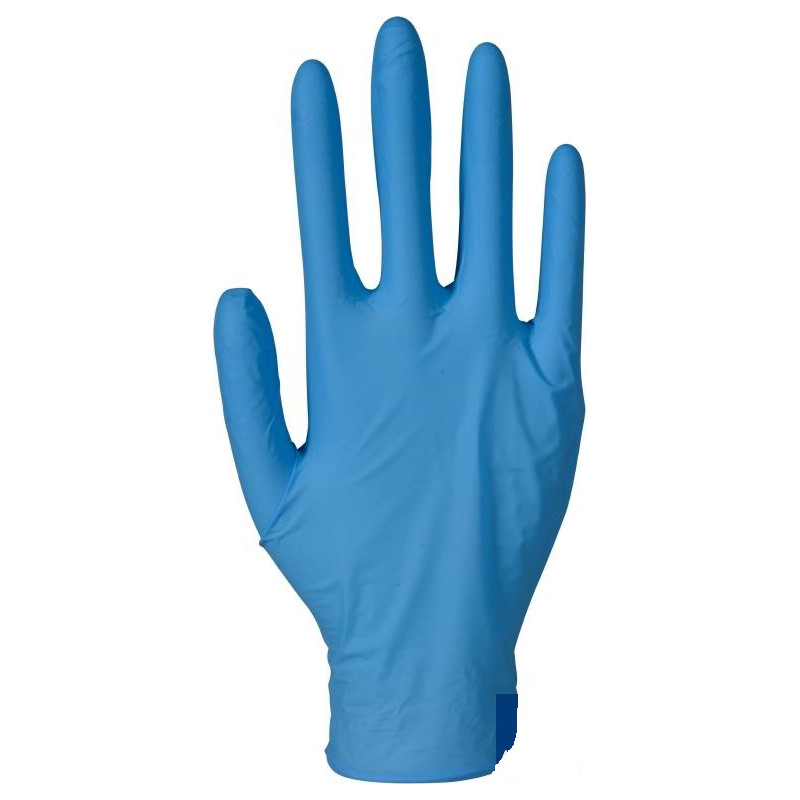 Rękawice nitrylowe bezpudrowe, niebieskie S 100szt.